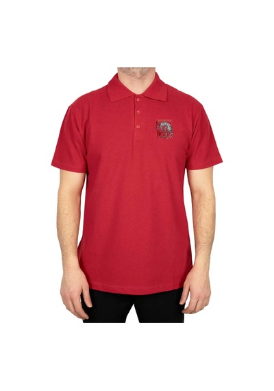 Iron Maiden Scary Zombie Polo Yaka Renkli Tişört Kırmızı