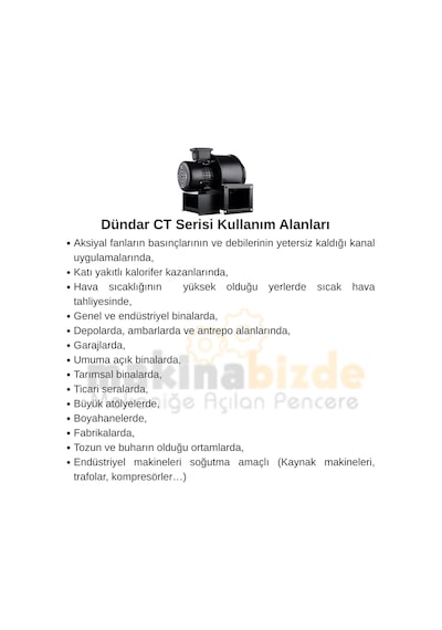 Dündar CT 16.2 540 watt 1500 m3/h 2700 DD 380/400 volt Trifaze Salyangoz Radyal Fan Aspiratör