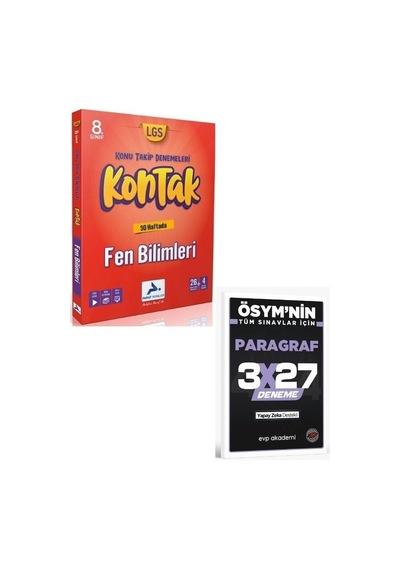 Paraf 2027 Lgs 8. Sınıf Fen Bilimleri Kontak Konu Takip Denemeleri+ Evp Akademi Paragraf