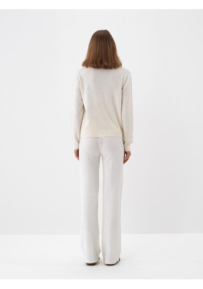 Xint Ekru Yumuşak Dokulu Oversize Pantolon 851032