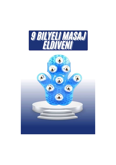 Masaj Aleti El Şeklinde Omuz Bacak Bilyeli Masaj Eldiveni El Şekilli Açık Bej