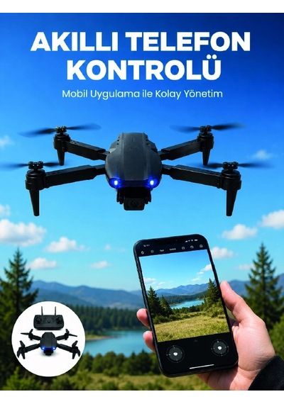 Mey İthalat 99 Pro Akıllı Kamera Drone Katlanabilir Gövde 4k Hd Kamera Ve App Kontrolü