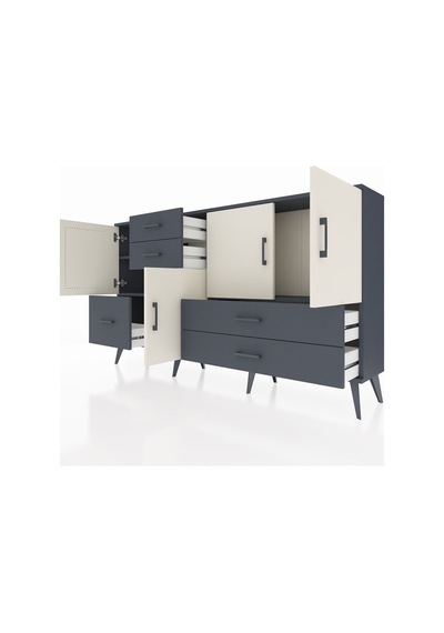 Arges Konsol 4 Raflı 5 Çekmeceli 4 Kapaklı 176x30x99 Antrasit-aytaşı/antrasit Aytası/antrasıt - Antrasıt Arges Konsol 4 Raflı 5 Çekmeceli 4 Kapaklı 176x30x99 Antrasit-aytaşı/antrasit Aytası/antrasıt - Antrasıt