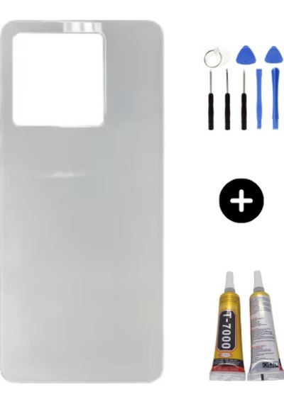 Redmi Note 13 Pro 5g Uyumlu Arka Pil Kapağı Beyaz + Montaj Seti Çok Renkli