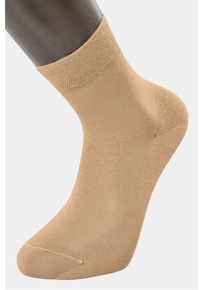 Türen 9102 Erkek Bamboo Düz Yarım Soket Çorap 6'lı Paket-bej Bej