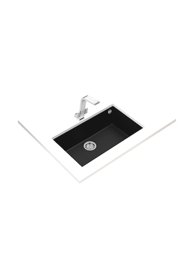 Teka Square 72.40 Tg Tek Hazneli Tezgah Altı Tegranite Eviye - Siyah - 115230015