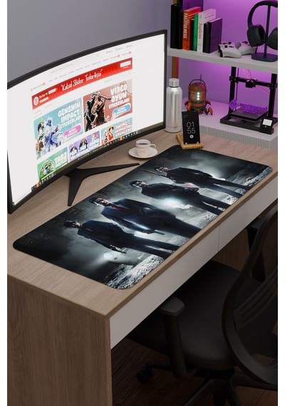 Mafia Kaymaz Dikişli Kauçuk Oyuncu Mousepad V5 - 90x40 Xxl Gaming Mouse Pad Fare Altlığı