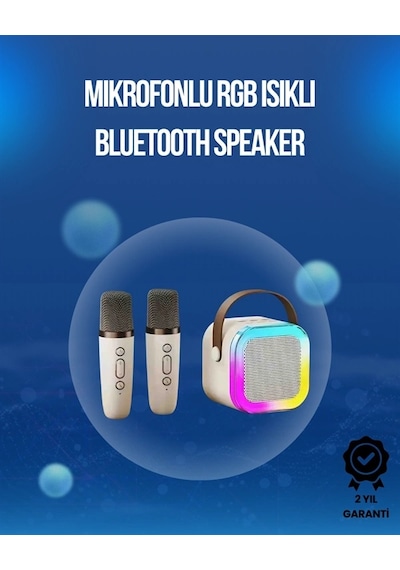 Hubrendy  Bluetooth, Usb Ve Aux Girişli Çok Fonksiyonlu Karaoke Hoparlör