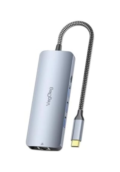 4k 60hz Hdmı Gigabit Ethernet 3 Usb-a 2 Type-c 3.5mm Aux Sd Micro Sd Kart Okuyucu Çevirici Çoklayıcı Hub