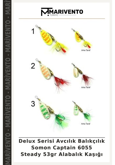 Delux Serisi Avcılık Balıkçılık Somon Captain 6055 Steady 53gr Alabalık Kaşığı