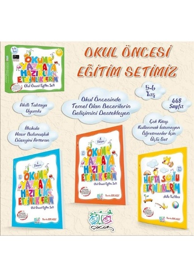 Ata Yayıncılık Okuma Yazmaya Hazırlık Etkinliklerim Eğitim Set