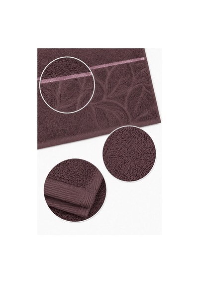 El Yüz Havlusu 50x90 Cm Kısmi Kadife Lunaria Collection 230 Gr Mürdüm