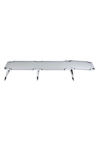 Bysay Katlanır Şezlong, Gri, Metal İskelet Ve Dayanıklı Kumaş, 55x188x27 Cm, Kamp, Plaj, Bahçe Kullanımı İçin Çok Renkli