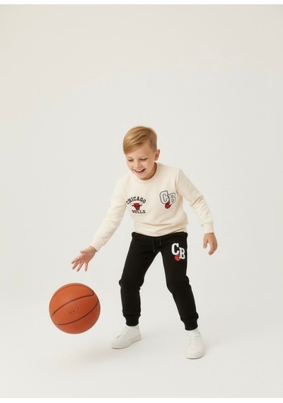 Beka Kids Erkek Çocuk Kalın Pamuklu Kumaş Baskı Detaylı Sweatshirt Pantolon Alt Üst Takım Siyah Beka Kids Erkek Çocuk Kalın Pamuklu Kumaş Baskı Detaylı Sweatshirt Pantolon Alt Üst Takım Siyah