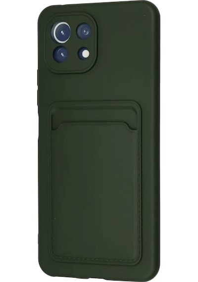 Newface Xiaomi Mi 11 Kılıf Kelvin Kartvizitli Silikon - Koyu Yeşil