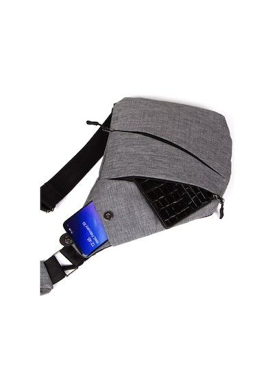Newish Polo Heybe Keten Kumaş Çapraz Göğüs Ve Omuz Çantası New121 - Gri