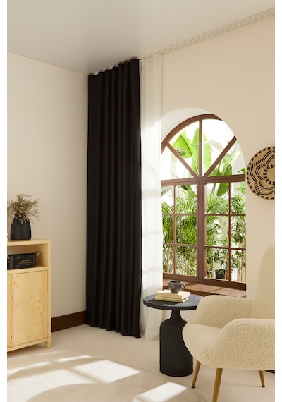 Kaşmir Home Harper Star Blackout Siyah Perde 150x270 Cm Siyah