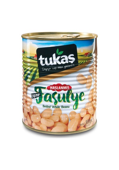 Tukaş Haşlanmış Fasulye 800 G - 8 Adet Tarı