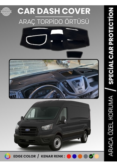 Ford Transit V363 2014-2019 Üst 3 Gözlü Model Torpido Örtüsü Ön Göğüs Koruma - 299 Stiloto