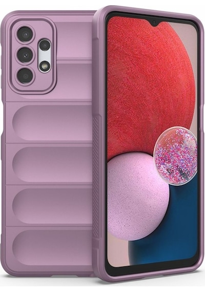 Samsung Galaxy A23 5G Uyumlu Silikon Kılıf - Kamera Korumalı Esnek Yeni Nesil Airbag Kapak-Mor