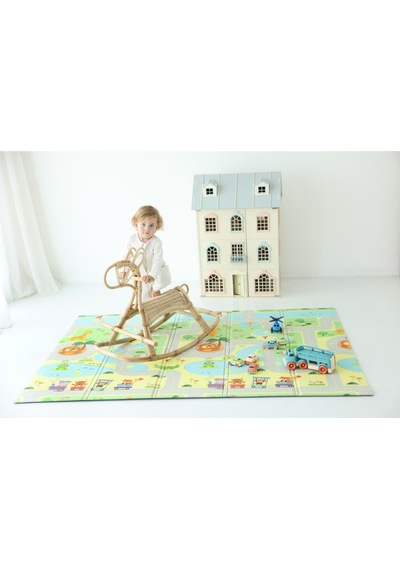 Bebebao Doğa Keşif Yolu İle Minik Kaşifler Gökyüzü ve Dağ Rotaları Katlanabilir Oyun Matı 200x130x1 CM