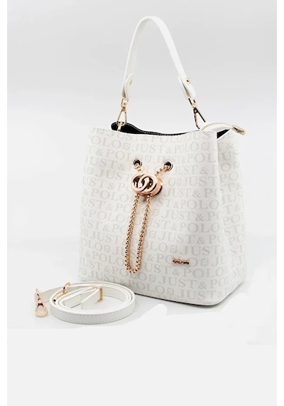 Kadın Günlük Kullanıma Uygun Ayarlanabilir Askılı Şık El & Omuz Çantası Shoulder Bag Beyaz