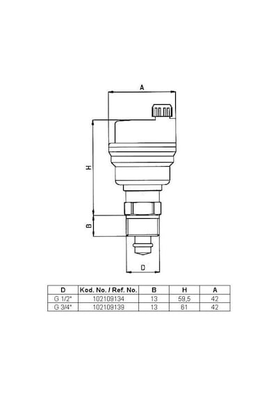 Eca Otomatik Purjör Havalandırıcı - Çekvalfli - 1 Kutu 40 Adet - 1/2'' - 120 C