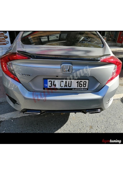 Honda Civic Fc5 Amg Tip Difüzör, Piano Black Boyalı, Parlak Siyah