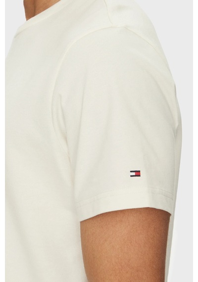 Tommy Hilfiger Erkek T Shirt Mw0mw38628 Z00 Açık Bej Açık Bej