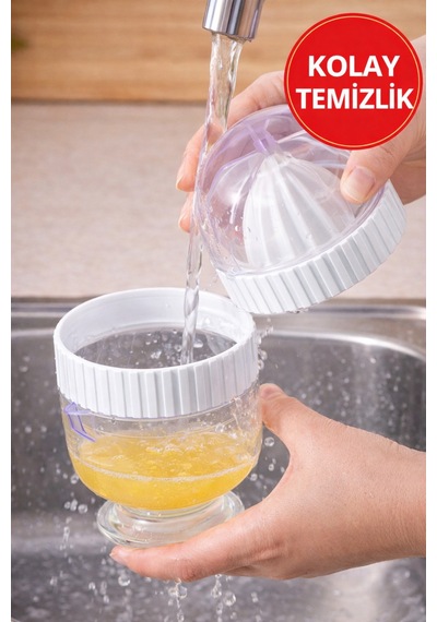 Pratik Narenciye Sıkacağı Limon Portakal Nar Sıkacağı Ölçekli Hazneli El Tipi Sıkacak Plastik Diğer