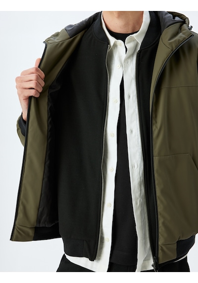 Koton Mevsimlik Ceket Slim Fit Fermuarlı Yeşil 5wam20067hw Yeşil