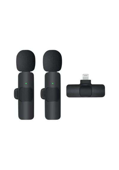 K9 Kablosuz Yaka Mikrofonu Lightning 2 Li Mini Mikrofon Yout