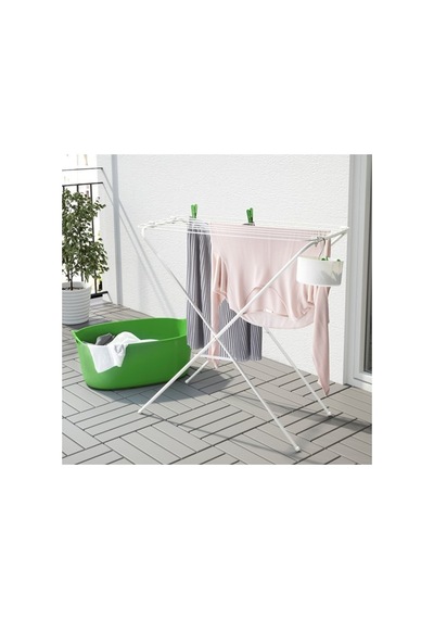Ikea Jäll Çamaşır Kurutma Askılığı, Beyaz, 79x40x82 Cm
