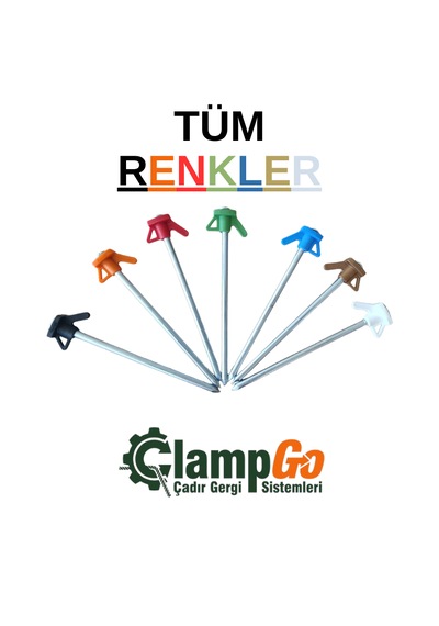 Clampgo Sert Zemin Çadır-tente-tarp Kazığı 8 Mm Kalınlığında 21 Cm Uzunluğunda 1 Adet Siyah