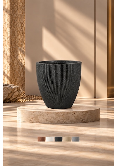 Bostann Dekoratif Saksı - Botonıa 030 - 50l - Antrasit 50 Lt