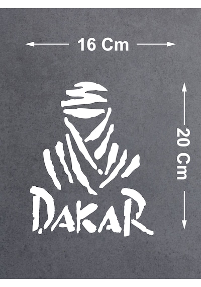 Dakar Sticker - 4x4 Off Road Adventure Sticker - Araba Oto Motosiklet Karavan Cam Sticker - 00074 20x16 Cm