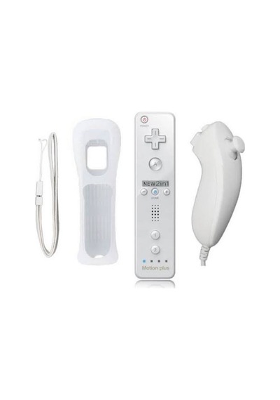 Wii 2 In 1 Remote + Nunchuk Controller Motion Plus