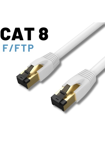 Irenıs 15 Metre Cat8 Kablo F/ftp Ethernet Network Ağ Kablo Gri
