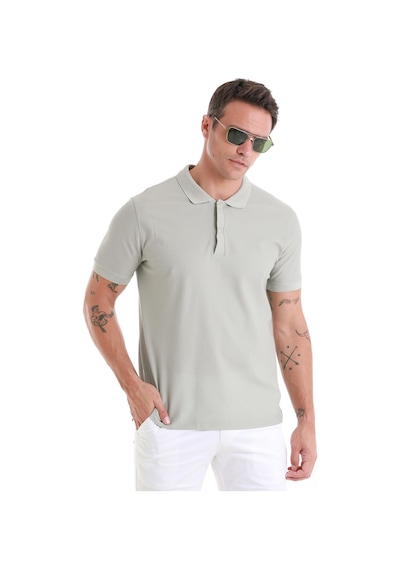 Hatemoğlu Gri Regular Fit Düz Merserize Polo Yaka 100% Pamuk Tişört 35362024c021 007 Gri