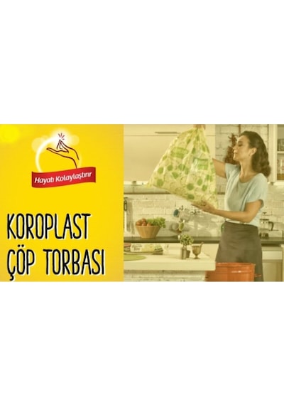 Koroplast Güçlü Çöp Torbası Büyük Boy 10 Adet 12Li