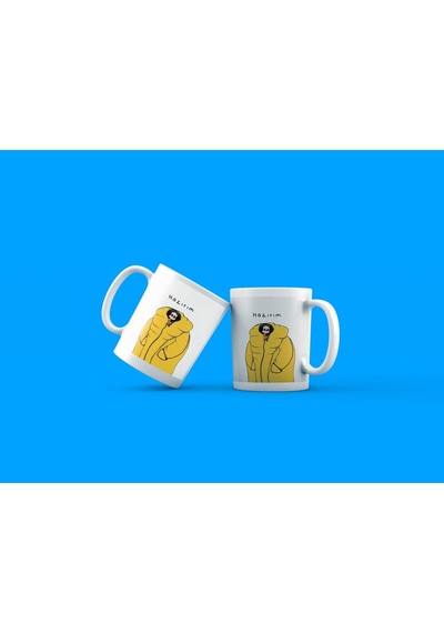 Hazırım Ve Emoji Baskılı Porselen Kupa Bardak