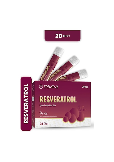 Resveratrol Shot 200 Mg 20 Shot Ahududu Aromalı Takviye Edici Gıda