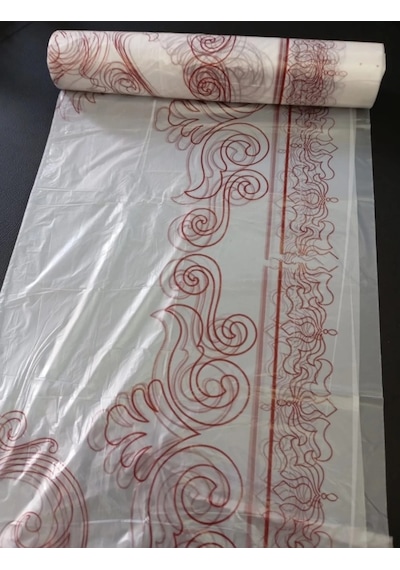 Masa Örtüsü Tek Kullanımlık Sofra 90 Cm X 50 Metre Şeffaf Desenli Naylon Sofra 3 Paket Toplam 150 Me Karışık
