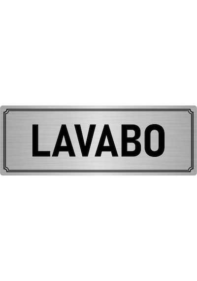 Metal Yönlendirme Levhası, Departman Kapı İsimliği Lavabo 10x20 cm Gümüş Renk
