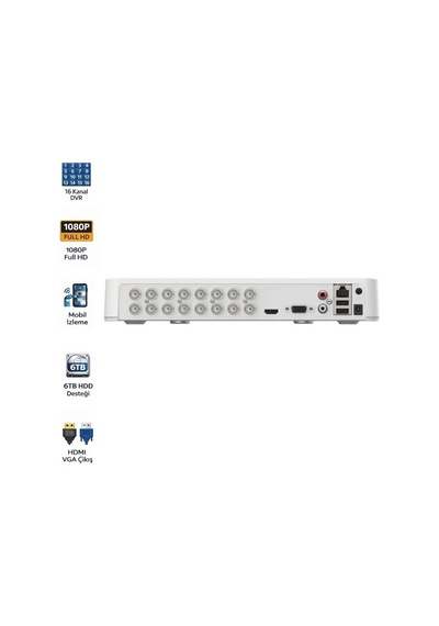 Ds-7116hghı-m1 16 Kanal Turbo Hd Dvr 6tb Disk Destekli