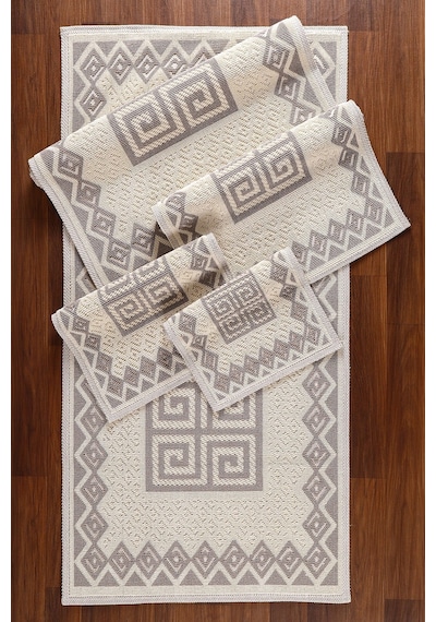 Koton Bukle Kilim Lateks Taban 50x80/60x100/80x120/80x150/120x180/160x240-1027 Kahverengi