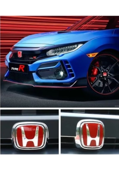 Honda Civic Fc5 2016-2021 Ön Ve Arka Panjur Logosu Kırmızı Cam Logo İthal Ürün Anahtarlık