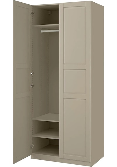 Ikea Gri Modern Kapaklı Gardırop 100x60x236 Cm