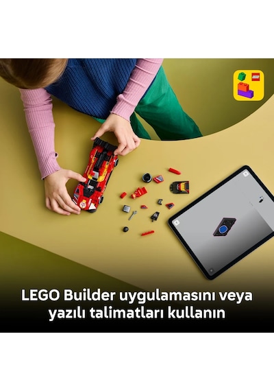 LEGO® Speed Champions Ferrari 499P 77261 - 9 Yaş ve Üzeri için Gerçekçi Detaylar İçeren Yaratıcı Oyuncak Yapım Seti (329 Parça)