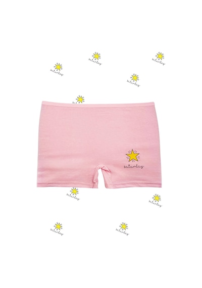 New Lilla 107 Child Days 7'li Kız Çocuk Boxer Şort Paketi V21- Karışık Açık Renkler